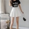 2024 New Sexy Women's Pleated Skirt, High Waist Vintage Mini Skirt for Summer, Korean Tennis Student White Dance Skirt