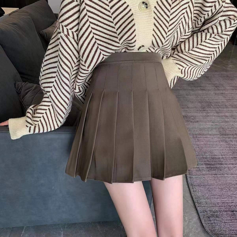 2024 New Sexy Women's Pleated Skirt, High Waist Vintage Mini Skirt for Summer, Korean Tennis Student White Dance Skirt