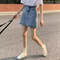 Summer Denim Short Skirt for Women, High Waist Sexy Tight Fit | Y2K Bag Hip Mini Skirt, Stretchy Jeans Skirt for Ladies