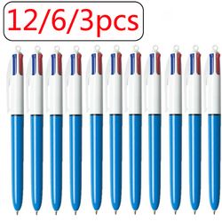 4 color retractable ballpoint pen, 4in1 multipen for smooth writing office supplies, school stationery, and teacher gift