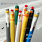 Cute Chicken Pressing Gel Pen, 4pcs Set, Black Ink, Creative Rotating Novelty Pen, Funny Office and School Supplies