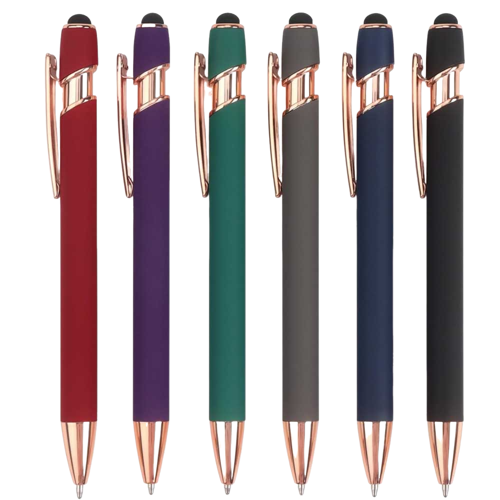 Premium Metal Stylus Pen, 2 in 1 Ballpoint Pen with Stylus Tip, Black Ink Refill, for Smartphone, Tablet, Ideal Gift