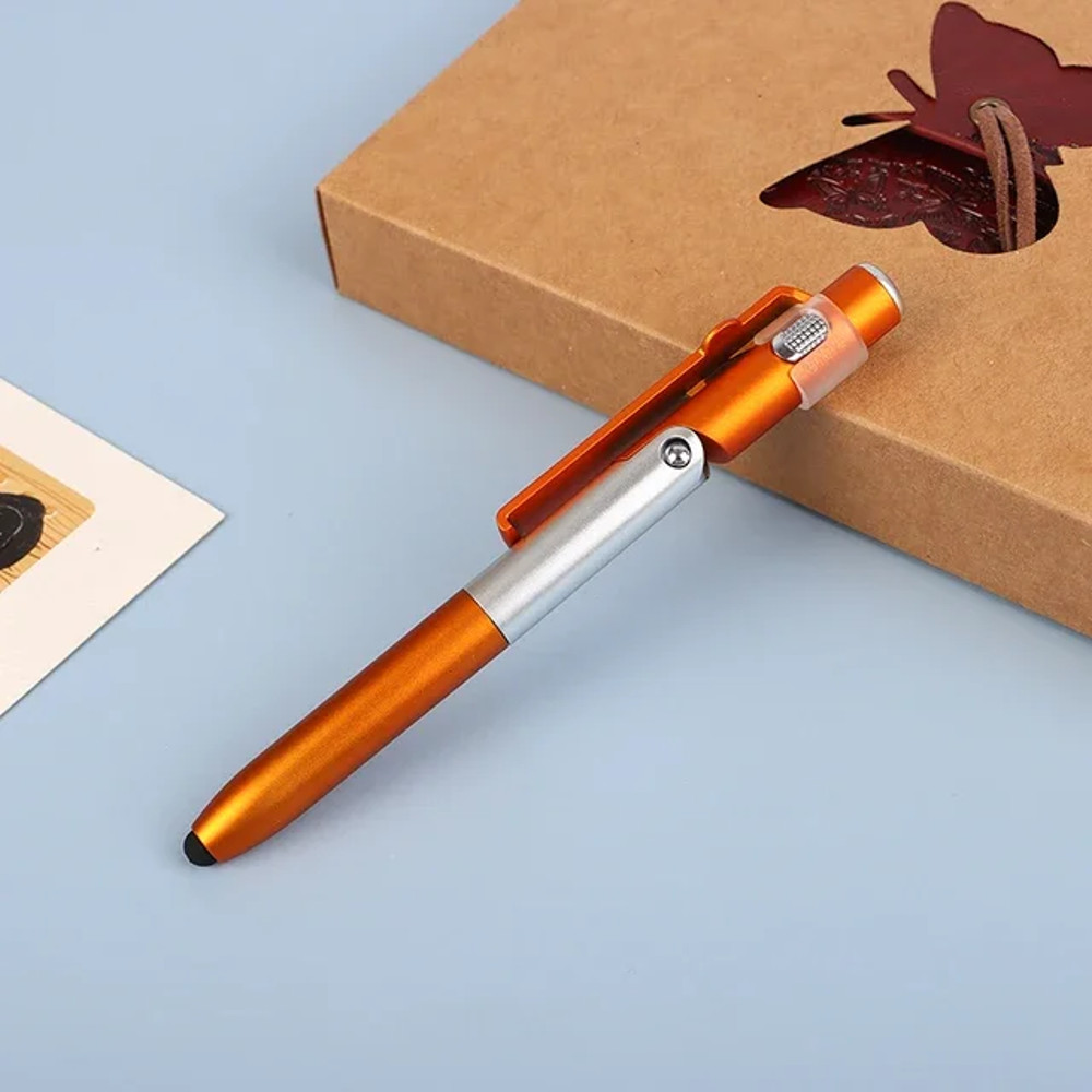 Multi Function 4 In 1 Stylus Pen Ballpoint Pen Capacitive Stylus With Flashlight And Phone Holder S 6