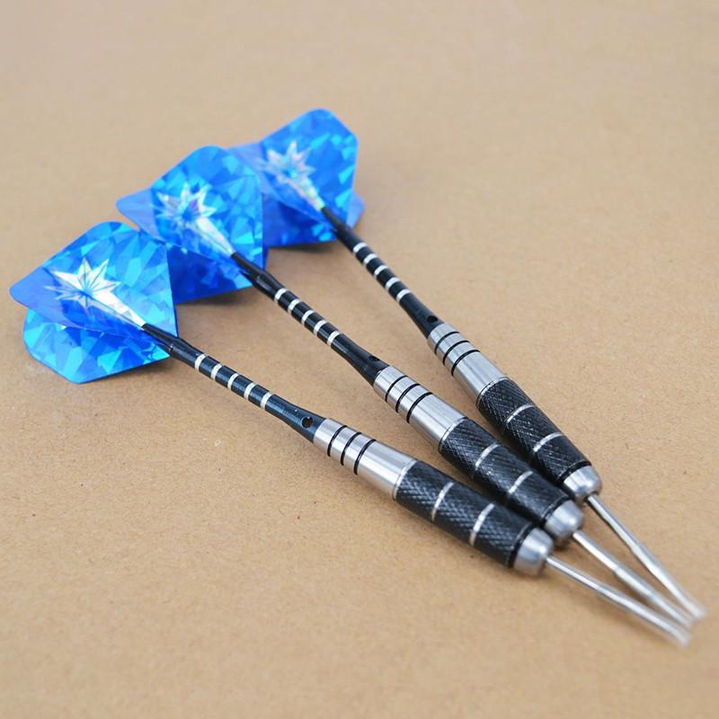 Professional Tungsten Steel Tip Darts Set, 3pcs Steel Shafts and Flights for Sports