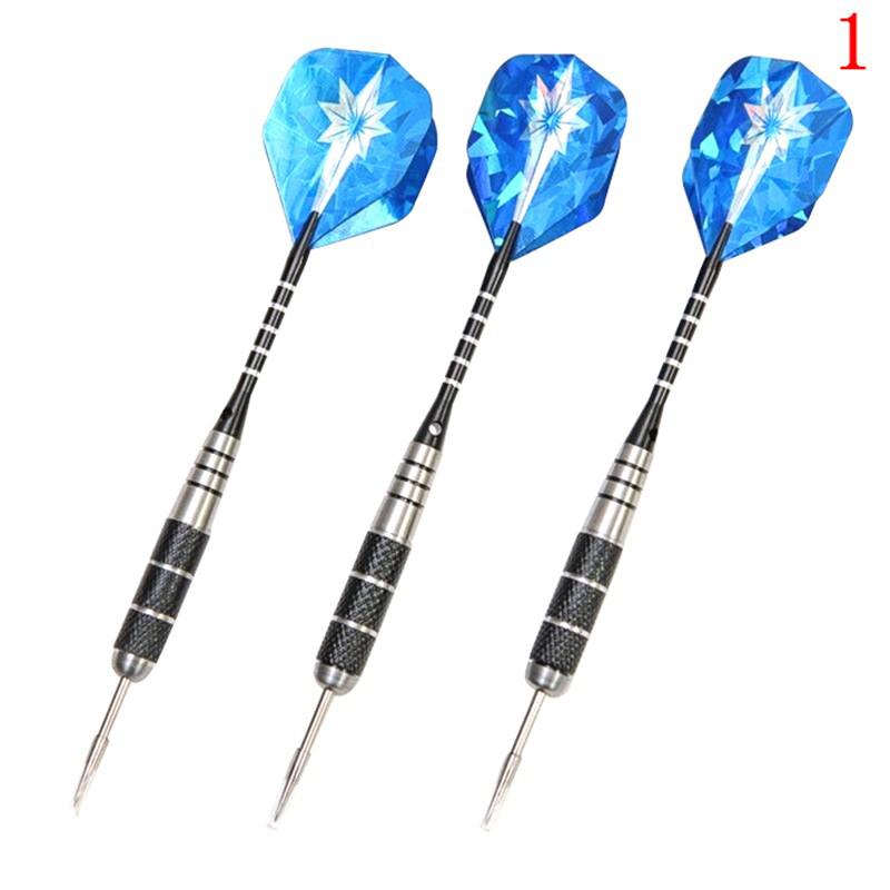 Professional Tungsten Steel Tip Darts Set, 3pcs Steel Shafts and Flights for Sports