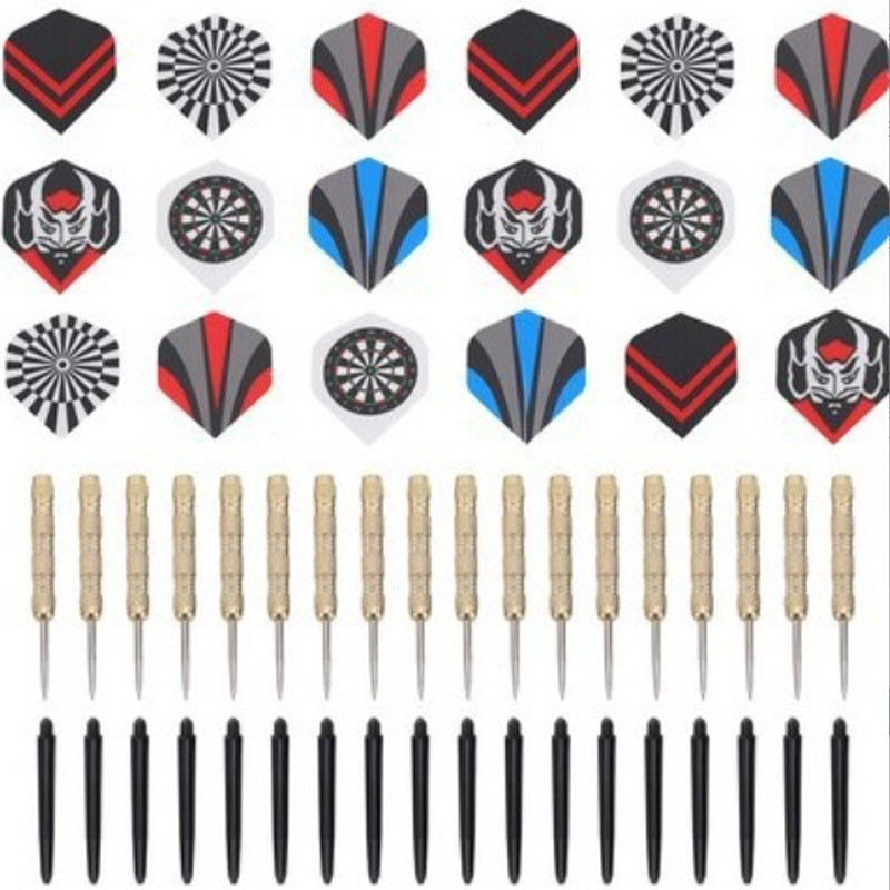 Professional Metal Darts, 18PCS Steel Tip Darts Set, 14G Copper Plated Dart Board Needles