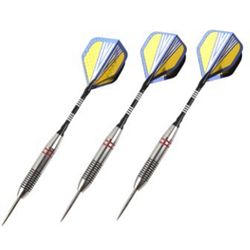 professional steel tip darts set, aluminium shafts and flights, high quality for dartboard game, 3 pcs