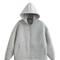TRAFZA Women's Autumn Jacket, Oversized Gray Hooded Coat, Casual Long Sleeve Zipper Outerwear with Big Pockets