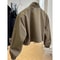 Elegant Casual Chic Jacket, Korean Style High End Feel, Stand Collar Cropped Design for Women, Petite Workwear, Autumn