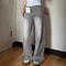 Vintage Wide Leg Jeans for Women, Grey American Style, Loose Fit Straight Leg Casual Pants, Draped