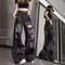 Unique Cool Ripped Jeans, Womens Summer Distressed American Style, Loose Fit Bell Bottoms, Versatile Straight Leg Long