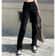 High Waist Jeans Women Black Baggy Trousers Y2K Streetwear Harajuku Fashion Straight Leg Denim Pant 0