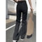 High Waist Jeans Women Black Baggy Trousers Y2K Streetwear Harajuku Fashion Straight Leg Denim Pant 5