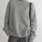 Women's Turtleneck Cashmere Sweater, 100% Pure Wool Knit, Loose Fit Pullover for Autumn Winter