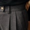 Mens Warm Wool Blend Pants, High Waisted Straight Leg Trousers for Autumn Winter Casual Suit Pant, Versatile Solid Color