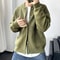Mens Knitted Cardigan Sweater Casual Pure Color Versatile Autumn Winter Coat Youth Lazy Fashion Sty 2
