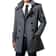 Mens Winter Woolen Trench Coat British Style Double Breasted Slimming Overcoat Medium Length 0