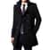 Mens Winter Woolen Trench Coat British Style Double Breasted Slimming Overcoat Medium Length 3