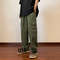 Unisex Cargo Pants, Loose Fit Streetwear, Solid Color Wide Leg Trousers, Trendy and Versatile