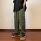 Unisex Cargo Pants, Loose Fit Streetwear, Solid Color Wide Leg Trousers, Trendy and Versatile