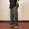 Unisex Cargo Pants, Loose Fit Streetwear, Solid Color Wide Leg Trousers, Trendy and Versatile