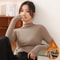 Womens Half Turtleneck Pullover Slim Black Modal Bottoming Shirt Thickened Long Sleeve Top For Autu