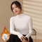 Womens Half Turtleneck Pullover Slim Black Modal Bottoming Shirt Thickened Long Sleeve Top For Autu