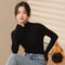 Womens Half Turtleneck Pullover Slim Black Modal Bottoming Shirt Thickened Long Sleeve Top For Autu