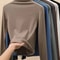 Womens Half Turtleneck Pullover Slim Black Modal Bottoming Shirt Thickened Long Sleeve Top For Autu 0