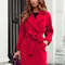 Street Style Women's Winter Coat, Knot Splicing Design, Cotton Wool Blend Tops, Ladies Outwear