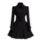 Women Vintage Double Breasted Coats Classic Long Trench With Belt Autumn Winter Slim Overcoat 8