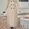 Temperament Women's Slimming Coat, Double Breasted Wool Blen Coat, Autumn and Winter Fashion with Lining