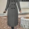 Temperament Women's Slimming Coat, Double Breasted Wool Blen Coat, Autumn and Winter Fashion with Lining