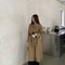 Elegant Style, Street wear Jackets for Women, Double Breasted Medium Length Trench Coats