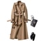 Elegant Style, Street wear Jackets for Women, Double Breasted Medium Length Trench Coats