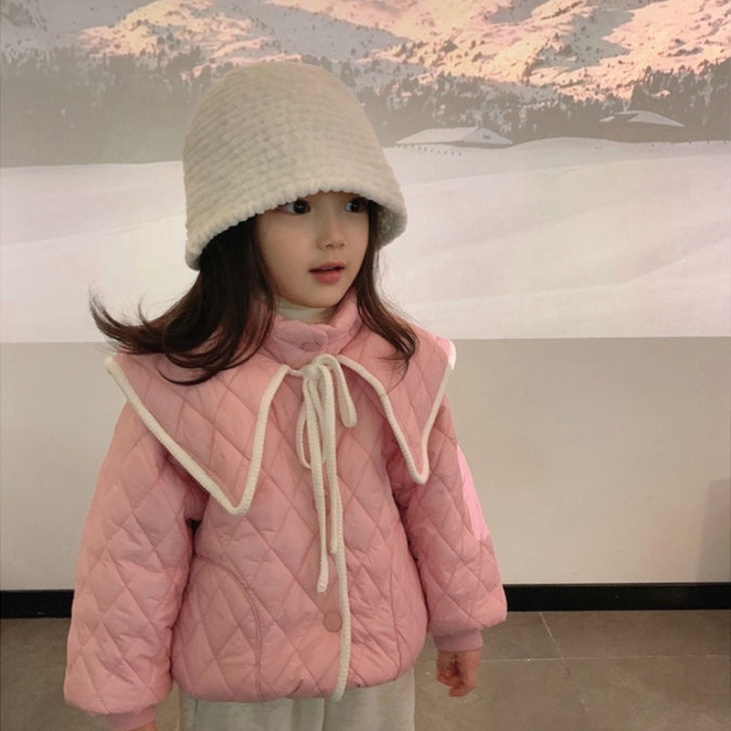 Winter Kids Jacket Warm Cotton Coat With Turndown Collar Thick Outerwear For Baby Girls And Childre 0