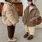 Warm Winter Jacket for Girls, Padded Toddler Coat, Thickened Cotton Parka, Solid Color Fashion Outwear