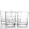 Premium 4 Piece Glass Set Old Fashioned Tumblers With Embossed Design Perfect For Cocktails Whiskey 2
