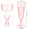 Pink Champagne Flutes 10Pcs Disposable Plastic Cups Wedding Party Supplies Birthday Bar Drinkware 1