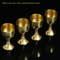 Pure Brass Goblet Elegant Copper Chalice Cup Metal Liquor Tumbler For Cocktails And Wine Party Glas 0