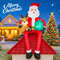 Xmas Yard Decor Reindeer Gift LED Inflatable Christmas Toy Santa Claus Decoration Home Ornament Chr 0