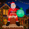 LED Lights Home Yard Ornaments Inflatable Toy Christmas Decorations Inflatable Santa Claus On Chimn 0