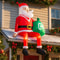 LED Lights Home Yard Ornaments Inflatable Toy Christmas Decorations Inflatable Santa Claus On Chimn 3