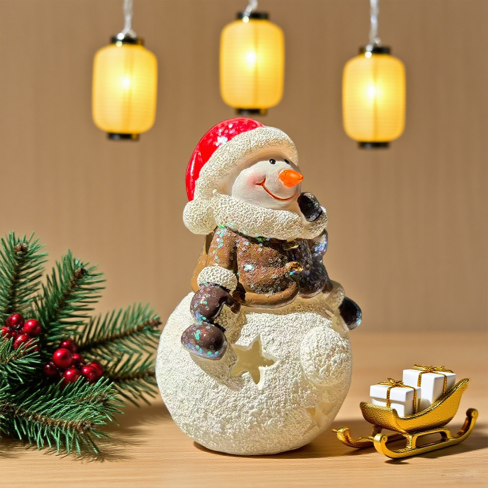 Small Christmas Scene Decoration Christmas Cute Snowman Tabletop Decoration InsStyle Christmas Orna 1