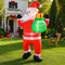Outdoor Christmas Decorations Santa Claus Inflatable Holding Gift Bag Yard Holiday Party Toy Orname