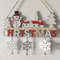 Snowman Santa Claus Christmas Letter Door Sign Wooden Pendant Handicraft Deer Home Decoration 3
