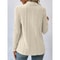 Autumn Winter Womens Knitted Sweater Jacket, Loose Long Sleeve Cardigan Top, Solid Color Casual Fashion Outerwear