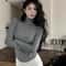 Winter Women Classic Long Sleeve Turtleneck Tops, Comfortable Thermal Pullover, Female Retro Versatile Elastic