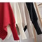 Autumn Winter Knit Sweater Vintage Irregular Loose Pullover Chic High Neck Women Fashion Tops 4