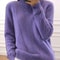 Plus Size Ribbed Pullover Sweater, High Neck Long Sleeve Casual Knit for Autumn And Winter